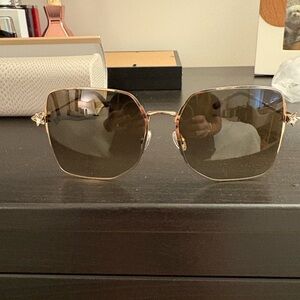 Jimmy Choo Gold Square Sunglasses